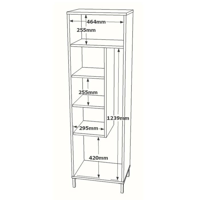 Hanah Home Armario Multiusos Dy1-Wk Nogal y Blanco